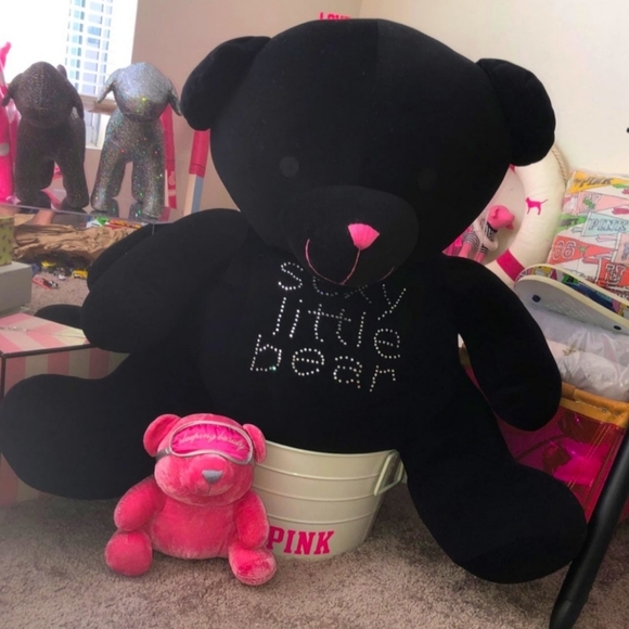 Rare HTF Victoria's Secret "Pink" Collectible  Giant Sexy Little Things Bear - Picture 1 of 12